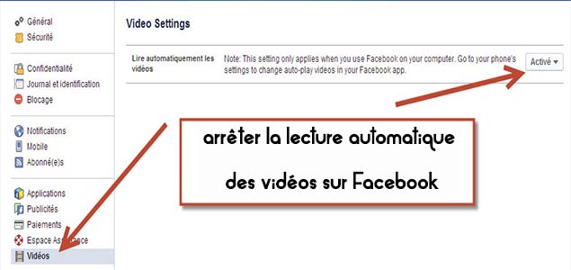 comment arreter les videos sur facebook